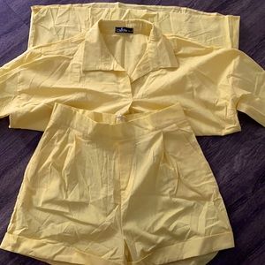 Yellow Top and Short Set